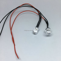 Diode de lumière RVB blanche rouge bleu vert jaune ambre rose violet 3MM 5MM flash lent/rapide 12V 24V pré-câblé 20mm cordon de câble DIP LED