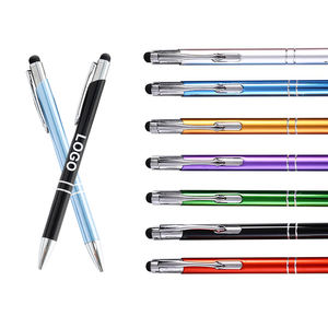 Stylo à bille promotionnel en aluminium, métal, stylet tactile de luxe, écrans au prix le moins cher, encre noire, logo personnalisé, stylo à bille pour mobile - Product Image 1