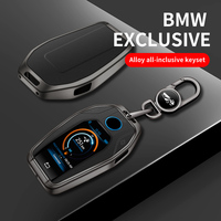 Accessoires de luxe personnalisés pour clés de voiture en alliage de zinc, compatibles avec les boîtiers de clés LCD BMW Séries 7 (730Li, 740), Nouvelle X5, X3, X7, et les modèles 530Le, Série 6.