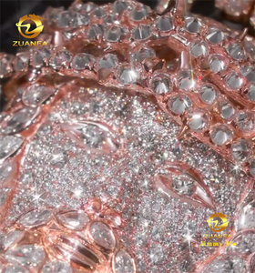 Pendentif Jésus en argent 925 avec moissanite VVS, serti de mosaïque de luxe sur mesure en or rose, certifié GRA, style Hip Hop Iced Out - Product Image 2