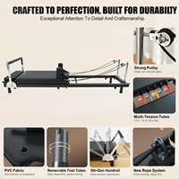 Fabricant OEM ODM de Reformer Pilates, couleur et logo personnalisés, cadre en acier pliable, équipement de fitness pour la maison et le studio