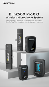 Saramonic blink500 ProX Q4 không dây Lavalier <span class=keywords><strong>Microphone</strong></span> cho iPhone iPad MFI chứng nhận mic cho vlog podcast dòng sống ghi âm - Product Image 2