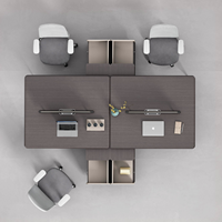 Bureau de bureau modulaire moderne et durable en bois couleurs personnalisées design portable pour 2/4 personnes poste de travail informatique multifonction