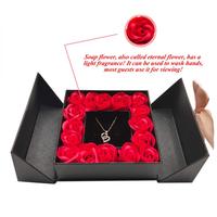 Cadeaux de fête des mères 2024 Artificielle Eternal Real Touch Roses Fleurs Cadeau dans une Boîte Mousse Fleur Forever Fleurs Sac Savon cadeaux ensemble