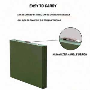 Mesa Plegable Portátil de 1.2m para Campamento, Táctica, Reuniones, Oficina, de Acero y Plástico, Muebles Modernos para Exteriores - Product Image 4