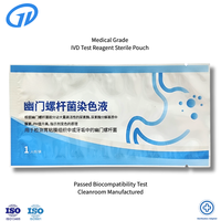 Cassette de test rapide Helicobacter Pylori, pochette individuelle, emballage en aluminium et plastique stérilisé pour les cassettes de test POCT