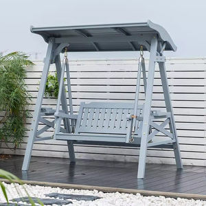 Chaise à <span class=keywords><strong>bascule</strong></span> en bois massif à <span class=keywords><strong>double</strong></span> siège, balançoire d'extérieur, banc de jardin, banc de loisirs, chaise longue, chaise à <span class=keywords><strong>bascule</strong></span> pour terrasse, pont intérieur - Product Image 6