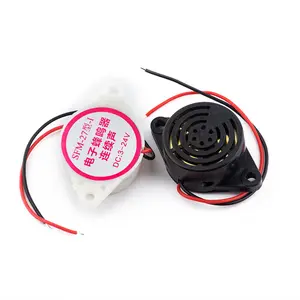 12V SFM-27 liên tục liên tục âm thanh 100dB Piezo buzzer issr 3015A 3 ~ 24V 100dB hoạt động áp điện báo động buzzer