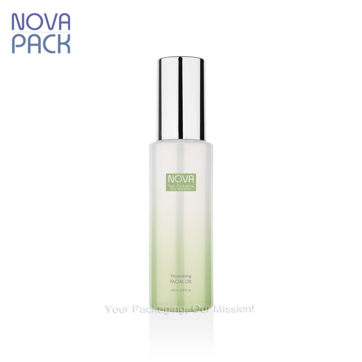 ขวดสีเขียวมุก + สเปรย์สีเงิน