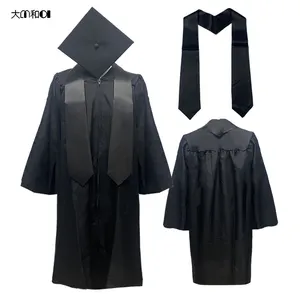 2024 Wholesale Hot Sell High Quality Plain Graduation Stole Length 60 Inch Or 72 Embroiderable Printing.