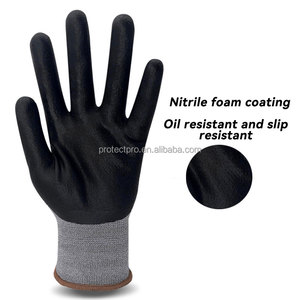 Guantes DE TRABAJO recubiertos de nitrilo de espuma para hombres, antideslizantes y duraderos, impermeables, resistentes al aceite para uso en jardín de construcción - Product Image 3