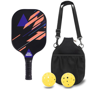 Juego de palas de pickleball con bolsa de malla para transportar, equipo de entrenamiento de fibra de vidrio de 40x20x1,3 cm para principiantes y profesionales - Product Image 1
