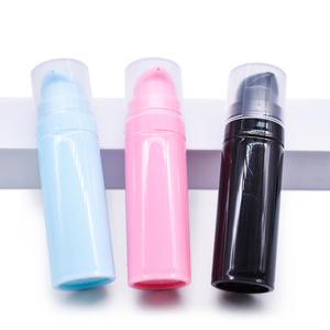 Mini Botella Cosmética Redonda Vacía de 10 ml, Negra, Rosa y Azul, con Bomba Dosificadora, para Lociones, con Impresión en la Superficie, Más Vendida - Product Image 3