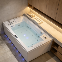 Baignoire de massage à remous haut de gamme tout-en-un, toutes fonctions incluses, solution idéale pour les projets de salles de bain d'hôtels et de complexes hôteliers