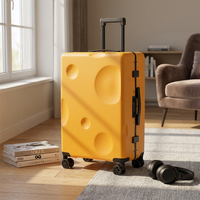 Valise rigide en polycarbonate, sans fermeture éclair, avec serrure TSA, bagage cabine, valise à roulettes 20 et 24 pouces