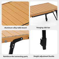 Meja Lipat Camping Modern dari Aluminium Alloy dengan Logo Custom dan Kompor, Perlengkapan Outdoor Portabel