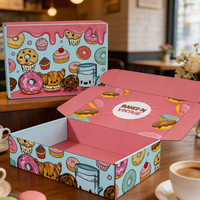Boîtes d'emballage personnalisées pour gâteaux, biscuits, beignets, avec impression de logo, pliables, pour cadeaux et collations, design personnalisable