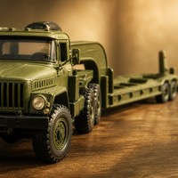 Camion tracteur utilitaire classique 6x6 avec remorque, voiture RC 3 canaux 2,4 GHz, ABS + métal, chargeur inclus, 30 min d'autonomie, cadeau pour les amateurs