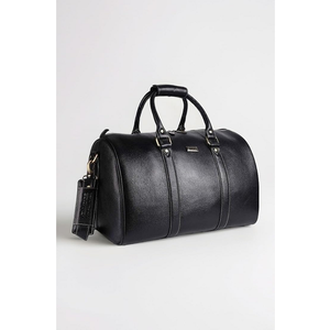 Portez avec confiance vos essentiels : ce sac de sport en cuir véritable à 100 %, conçu en polyester pour une stabilité et un confort optimaux en voyage. - Product Image 3