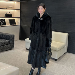 Nuovo <span class=keywords><strong>Cappotto</strong></span> di Pelliccia di <span class=keywords><strong>Visone</strong></span> Vellutato di Lusso da Donna Giacca Extra Lunga Capospalla di <span class=keywords><strong>Visone</strong></span> d'Importazione Premium <span class=keywords><strong>Cappotto</strong></span> Invernale di Pelliccia di <span class=keywords><strong>Visone</strong></span> di Alta Gamma - Product Image 5