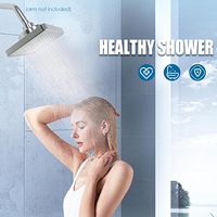 Pommeau de douche pluie de 6 pouces avec filtre remplaçable Design carré ABS pour douchette accessoire de robinet de salle de bain