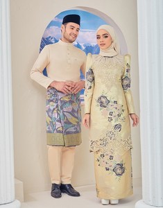 SIPO Eid 2023 nueva llegada musulmán Abaya conjunto Malasia ropa de mujer 2 piezas Abaya trajes Baju kurung venta al por mayor ropa islámica - Product Image 5