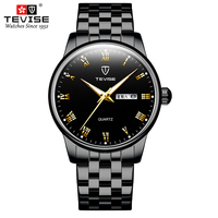 Tevise montre classique de luxe hommes or mécanique étanche montre-bracelet ou montre à quartz ip hop/hip hop bijoux/buste