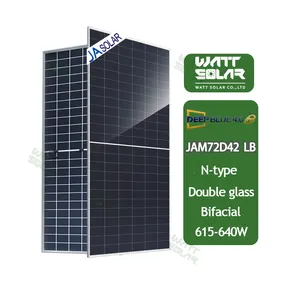 พร้อมสต็อก Ja Jam72d40 615-640/LB 615w 620w 625w 630w 635w 640w JA Series แผงเซลล์แสงอาทิตย์