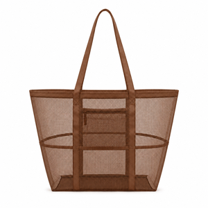 Bolsa de Playa Extra Grande de Malla Transpirable, Bolsa de Compras con Bolsillo Interior con Cremallera para Piscina, Gimnasio, Viajes, Aire Libre, Logotipo Personalizado 2026 - Product Image 4