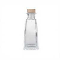 Bouteille à liqueur en verre à texture géométrique, flacon personnalisé avec bouchon en bois pour whisky, vodka et vente au détail de produits de luxe, 500 ml