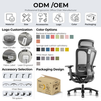 Chaise de bureau ergonomique robuste VIP, capacité 400 lbs, chaise de travail à dossier haut en maille avec appui-tête et soutien lombaire réglables