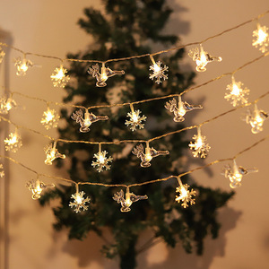 Luces de Navidad a Pilas con Forma de Estrella, Copo de Nieve y Reno, Luces LED con Forma de Árbol, Decoración Interior en Blanco Cálido - Product Image 3