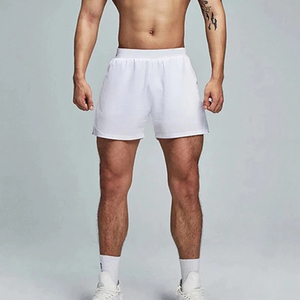Breathable Mesh Athletic Gym Shorts Jogger Drawstring Waist Mens Quick Dry Running Shorts With Pattern - Product Image 5