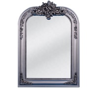 Vente en gros de coiffeuse baroque ornée d'arche design en PU sculpté en or, tenture murale, entrée, couloir, ensemble de table, miroir