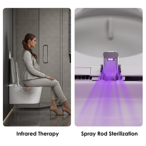 Thông Minh Tường Treo Nhà Vệ Sinh Thiết Lập Với Điều Khiển Từ Xa Giấu Bể Trở Lại Tường Thông Minh WC Bao Gồm Ghế Sưởi Ấm-Cho Phòng Tắm - Product Image 5