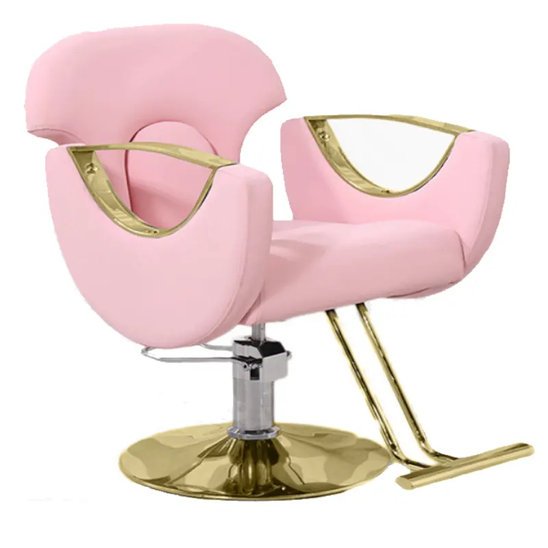 Hot Sale Bx-2946 Barber Beauty Wooden Salon Chair Para Hair Stylist Red