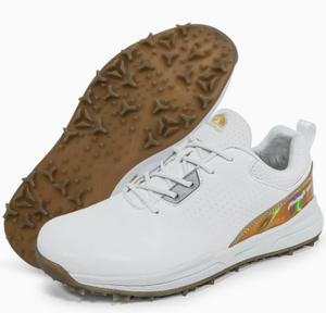 <b>Men</b> Golf <b>Shoes</b> Breathable PU Upper <b>Waterproof</b> TPU Outsole Spike Golfing Sneakers Training Course Footwear - Product Image 1
