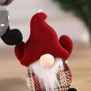 Adorno de árbol de Navidad miniatura USA Mairun, muñeco sin rostro, decoraciones navideñas, clasificación IP67, batería DC12V, con diseño de duende - Product Image 4