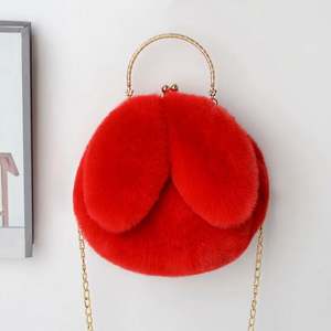 I-0172 Nouveauté Sac à main en peluche pour femme, style tendance, design mignon, bandoulière unique, 6 pouces - Product Image 3