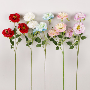 Ramo de Rosas Artificiales de Seda, 3 Cabezas, Decoración Romántica para Bodas y Hogar - Product Image 3