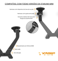 Nouveau support à double ventouse Starlink Mini 2026, conception à forte aspiration, kit de fixation à ventouse pour toit ouvrant en métal, tailles personnalisables