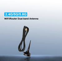 2.4G 5.8G antenne double bande SMA connecteur mâle Base magnétique pour passerelle routeur Mobile Hotspot téléphone domestique sans fil câble de 3m
