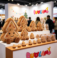 Peluche personnalisée en forme de biscuit de Noël, jouet en peluche doux, poupée de Noël pour la décoration de la maison ou du bureau, cadeau pour enfants, peluche en forme de biscuit de Noël
