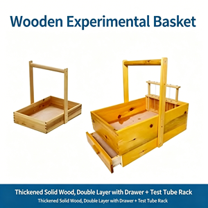 Cesta de Madera Portátil para Almacenamiento de Reactivos, Equipo para Experimentos Físicos, Químicos <span class=keywords><strong>y</strong></span> Biológicos, Suministros de Laboratorio - Product Image 1