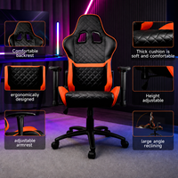 Chaise de jeu ergonomique en cuir personnalisée, pliable, avec fonction de massage, style exécutif, pour les joueurs, vente en gros