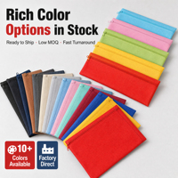 Tempat Pensil Kapasitas Besar Bahan Kain Oxford Warna Solid Resleting Logam Kantong Pena Datar 21x13cm Multi Warna Grosir untuk Pelajar Sekolah