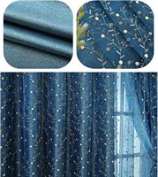 Tissu Jacquard pour Rideaux Personnalisé, Motif Floral, en Polyester Soie Jacquard, Tissu d'Ameublement Occultant pour Salon, Chambre à Coucher, Usage Domestique