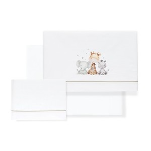 3 pezzi Jirafa elefante modello di biancheria da letto in cotone per la culla del bambino - Product Image 1
