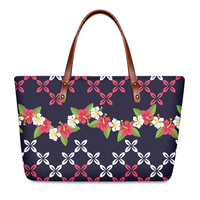 Sacs fourre-tout d'épaule légers et imperméables pour femmes, motif tribal polynésien Elei, personnalisables, durables, pour voyages en extérieur – Prix usine