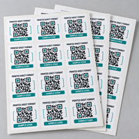 Autocollant publicitaire en vinyle imprimé sur mesure avec code QR pour la promotion d'entreprise, avec logo imprimé et support adhésif